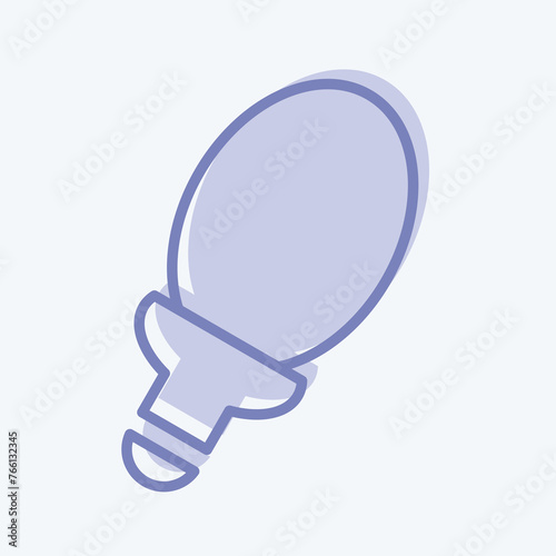 Icon Spiral Bulb. suitable for House symbol. two tone style. simple design editable. design template vector. simple illustration