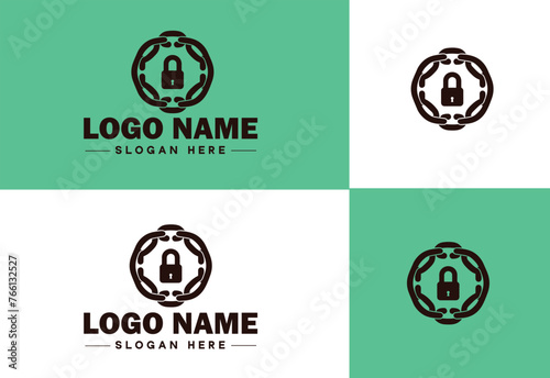 Chain icon logo vector art graphics for business brand app icon Chain logo template