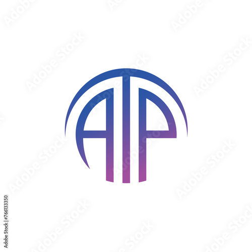 ATP letter logo initial in circular shape