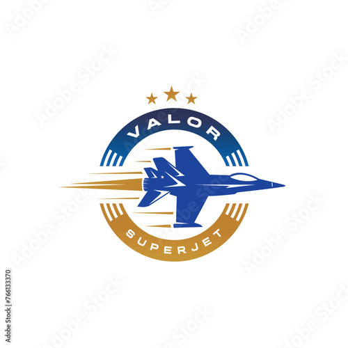Hornet F-18 Logo design. Super Jet Logo design vector template  photo