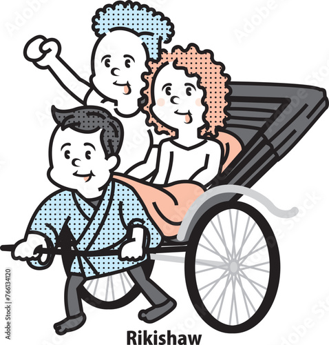 人力車のイラスト