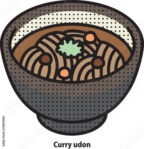 カレーうどんのイラスト