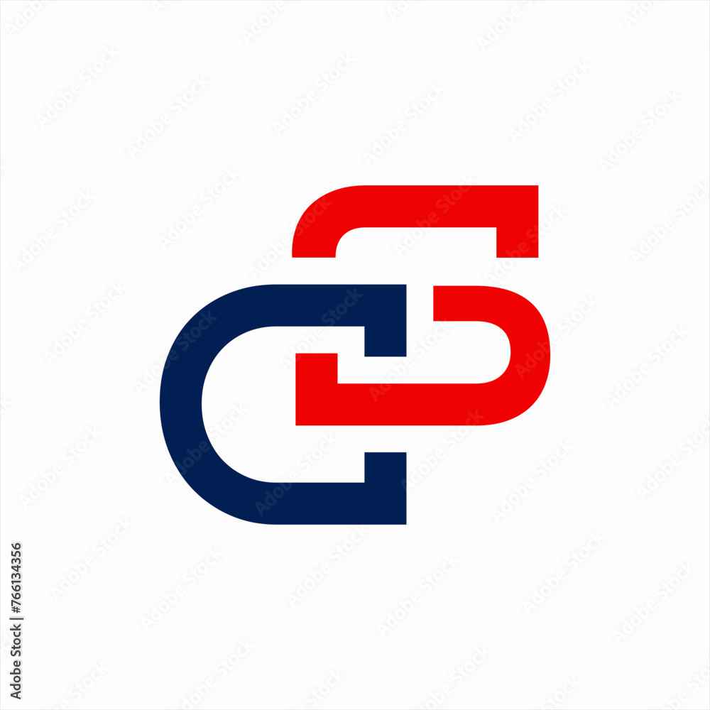 Simple geometric vector letter CS, CG logo design. Simple geometric vector letter CS, CG logo design.