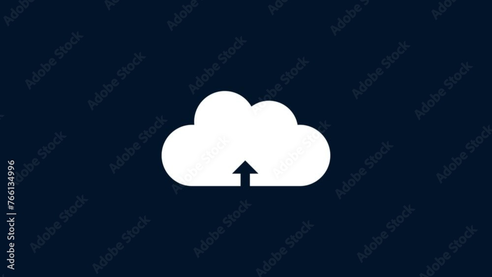 Cloud download icon, Animated icon on transparent background Cloud download icon, Animated icon on transparent background