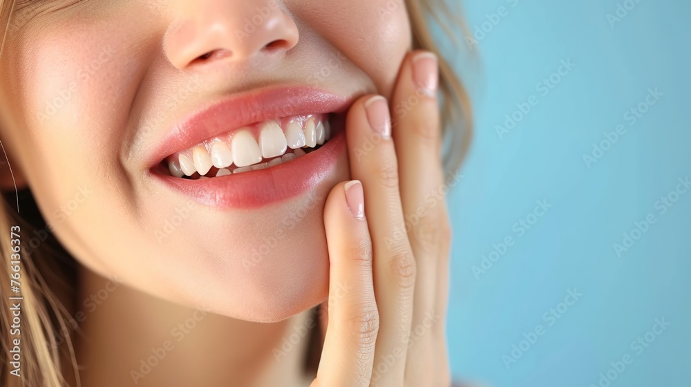 Smiling woman in close-up view