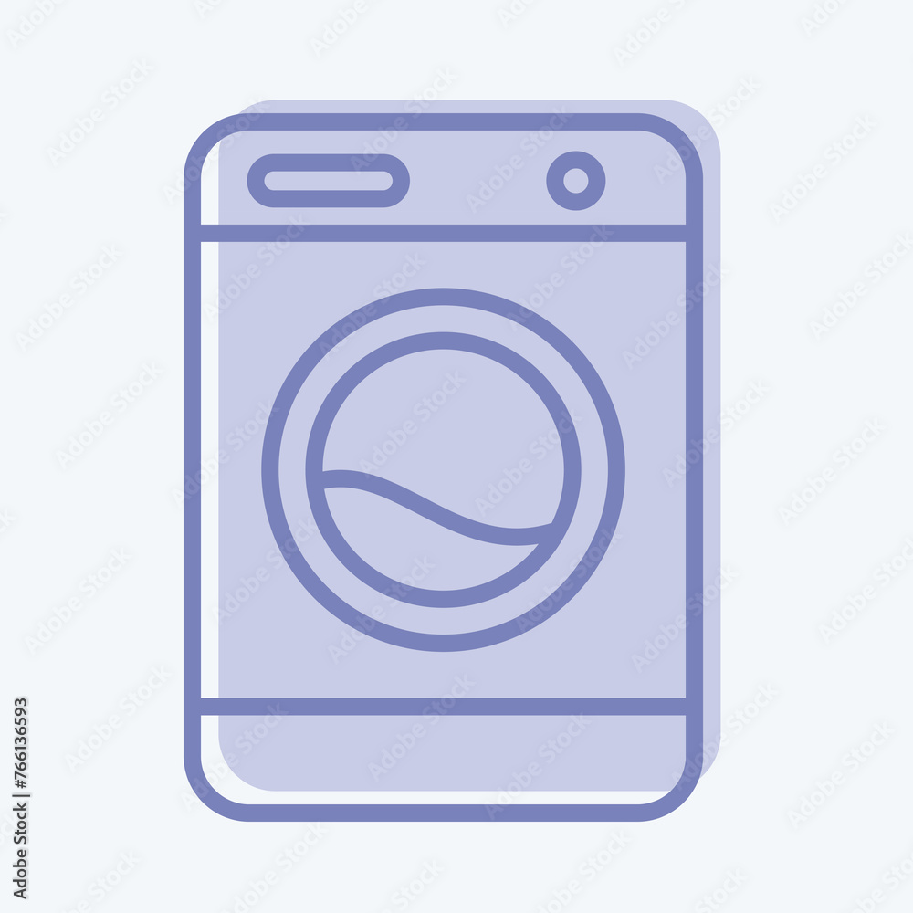 Icon Washer. suitable for Kids symbol. two tone style. simple design editable. design template vector. simple illustration