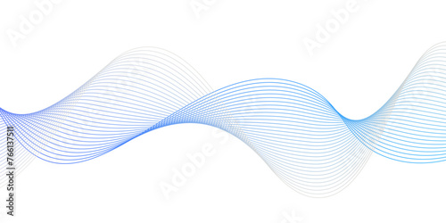 Modern abstract glowing wave background. colorful wave gradient lines on white background.Futuristic ribbons. Wave of multi-colored lines, white and blue gradient. Brochure, booklet,