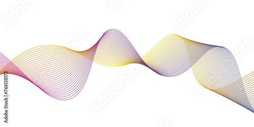 Modern abstract glowing wave background. colorful wave gradient lines on white background.Futuristic ribbons. Wave of multi-colored lines, yelloe gradient. Brochure, booklet, photo