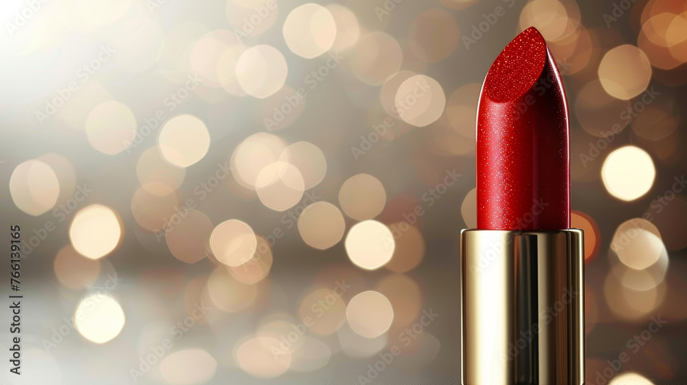 Luxurious Red Lipstick with Smear on Elegant Background
Luxurious Red Lipstick with Smear on Elegant Background