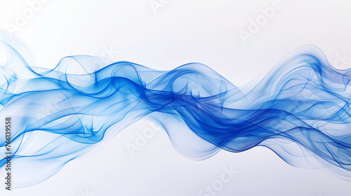 Abstract white and blue color, modern design stripes background with wavy lines pattern. 3D illustration. 