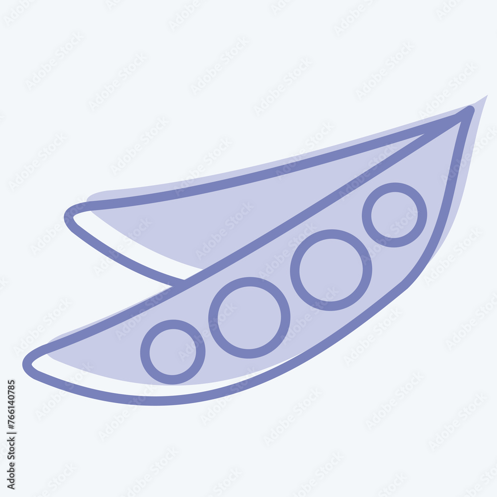 Icon Peas. suitable for Nuts symbol. two tone style. simple design editable. design template vector. simple illustration Icon Peas. suitable for Nuts symbol. two tone style. simple design editable. design template vector. simple illustration