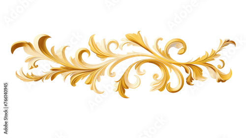 gold banner isolated on white
