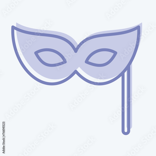 Icon Masquerade. suitable for education symbol. two tone style. simple design editable. design template vector. simple illustration