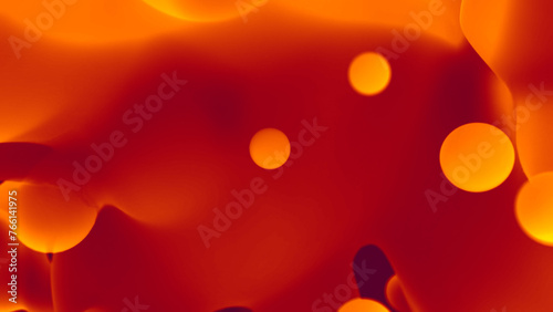 yellow and orange smooth wax elements like lava lamp - abstract 3D rendering