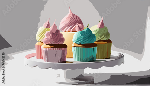 Cupcakes with decor in the Holliday