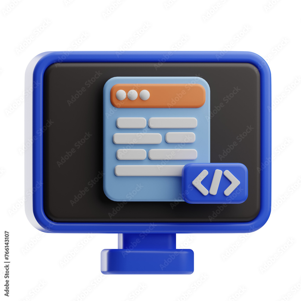 Object Digital Disruption Coding 3D Illustration Object Digital Disruption Coding 3D Illustration