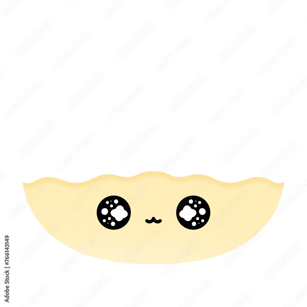 Fototapeta premium Cute White Cake Mascot Character Kawaii Cartoon Cute Bakery Cartoon Cute Bun Cartoon illustration Cute Cake Cartoon illustration Cute Cupcake Cartoon illustration Cake Cartoon