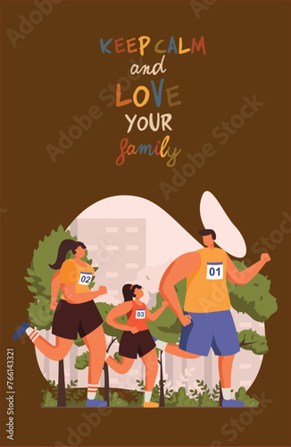 vector illustration of family day  where each family has its own activities  for example gathering in the same family room  holidays  sports with the family.