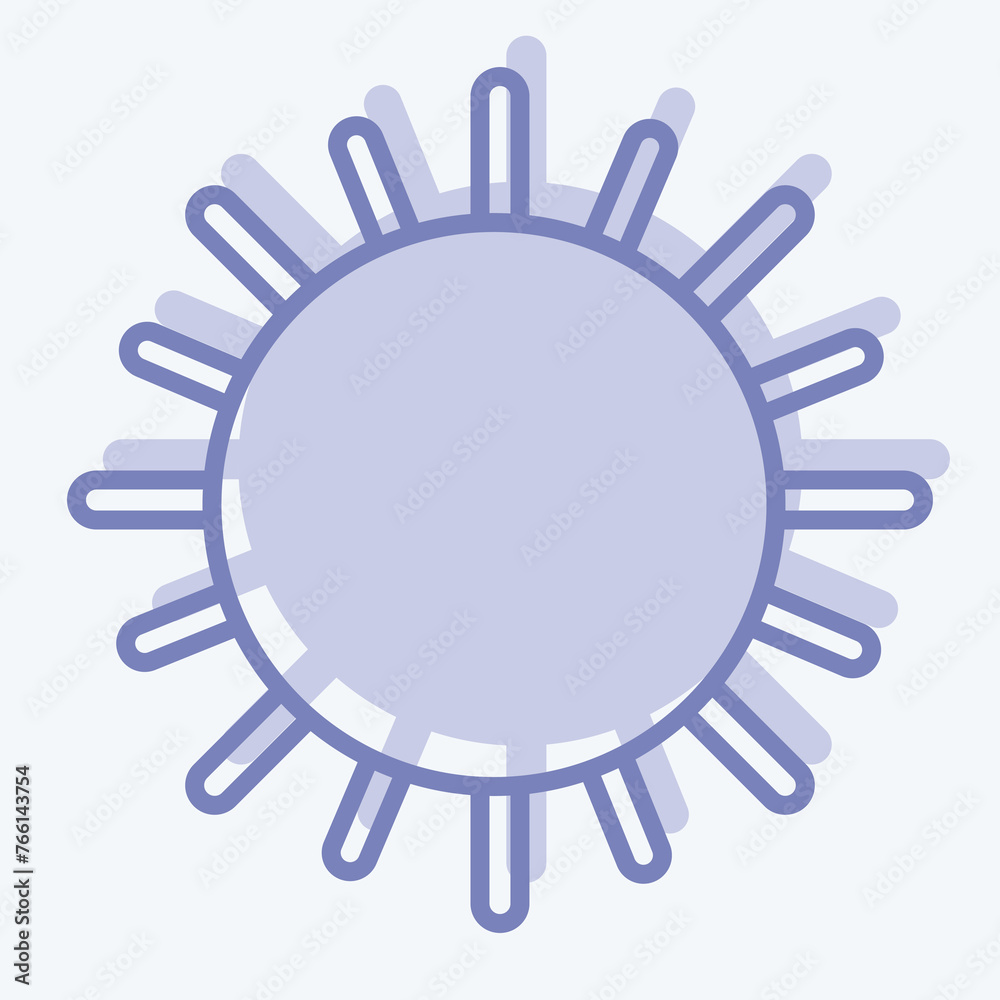 Icon Sun. suitable for Summer symbol. two tone style. simple design editable. design template vector. simple illustration