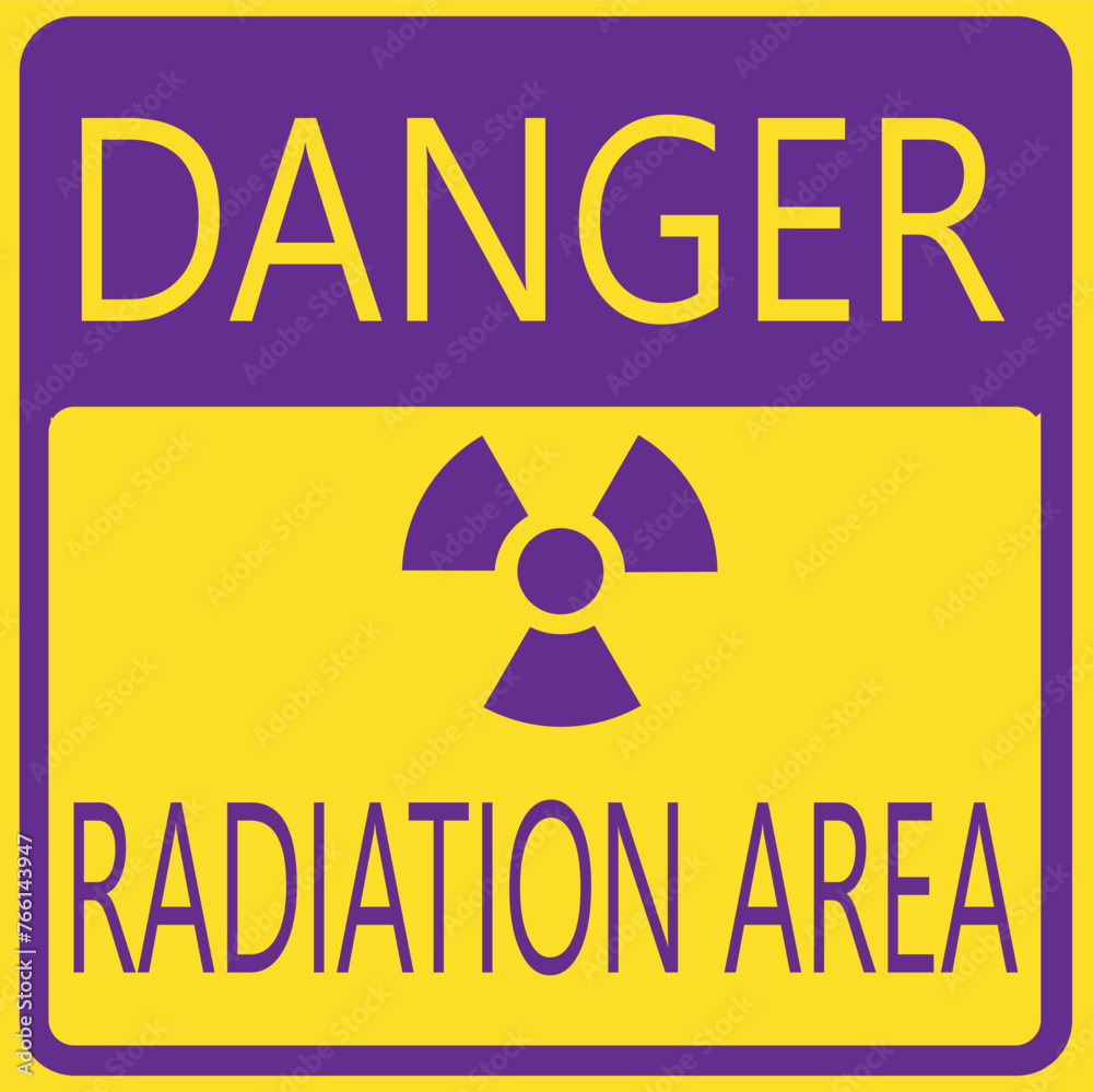 Obraz premium Radiation area warning sing, cauntion and danger sing x- ray radiation vector icon