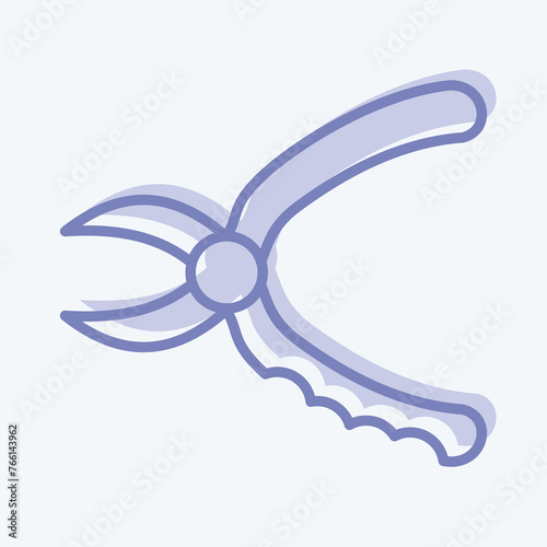 Icon Pruners. suitable for Garden symbol. two tone style. simple design editable. design template vector. simple illustration
