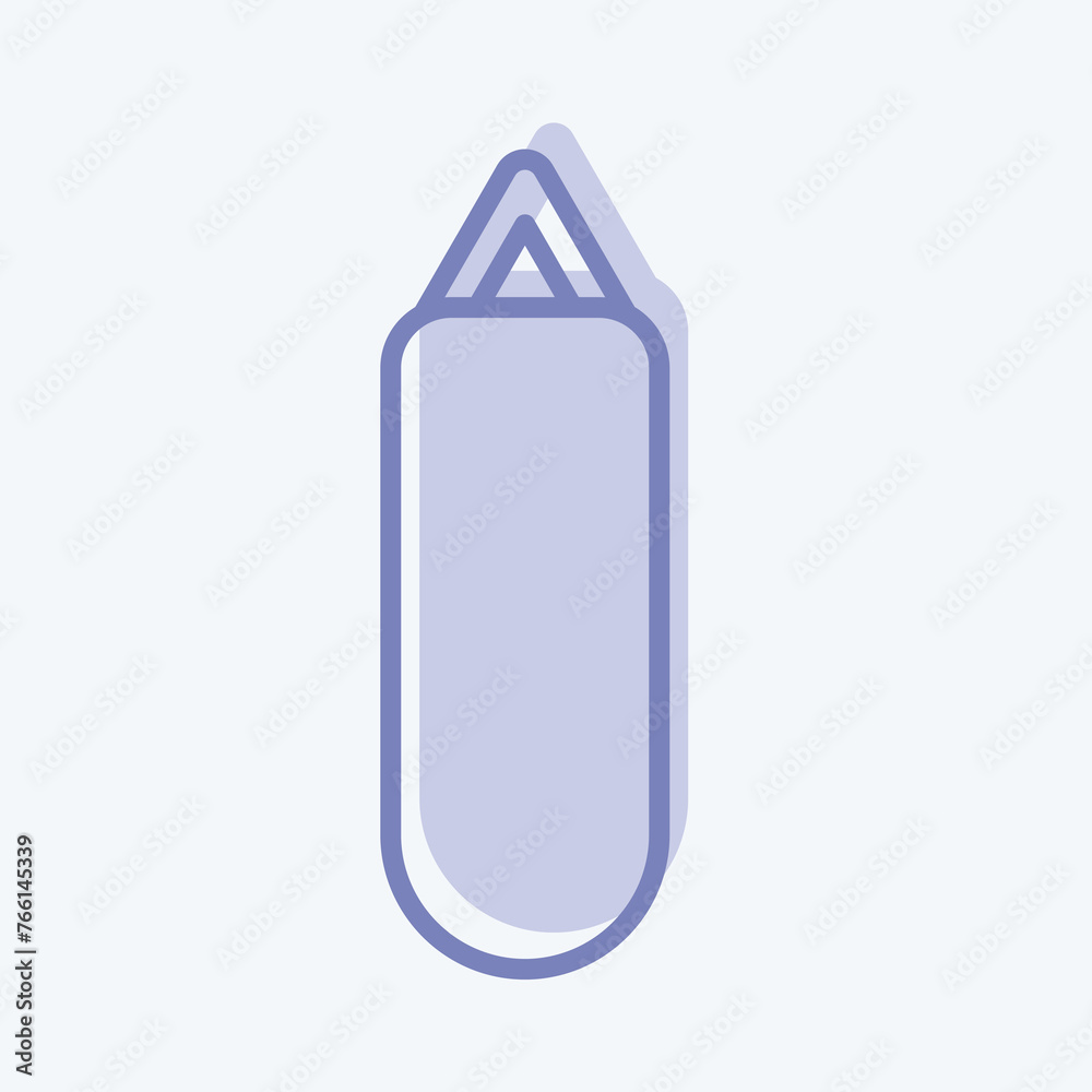 Icon Punching Bag. related to Combat Sport symbol. two tone style. simple design editable. simple illustration.boxing Icon Punching Bag. related to Combat Sport symbol. two tone style. simple design editable. simple illustration.boxing
