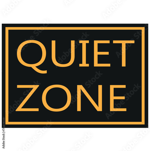 quiet zone sign. vector icon