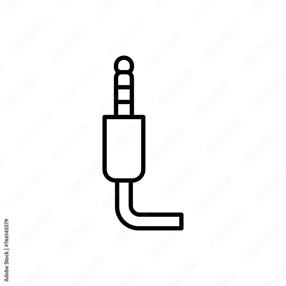 Audio jack outline icons, minimalist vector illustration ,simple transparent graphic element .Isolated on white background Audio jack outline icons, minimalist vector illustration ,simple transparent graphic element .Isolated on white background