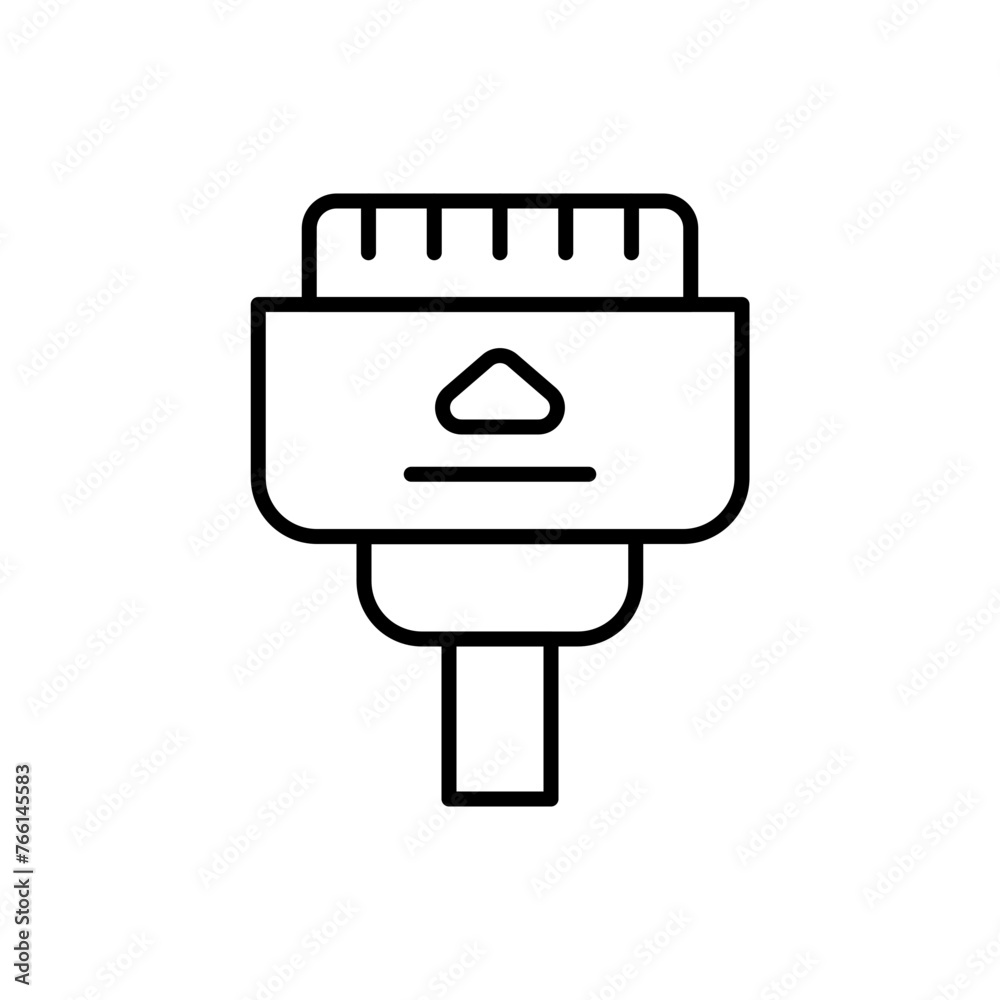 Cable adapter outline icons, minimalist vector illustration ,simple transparent graphic element .Isolated on white background Cable adapter outline icons, minimalist vector illustration ,simple transparent graphic element .Isolated on white background