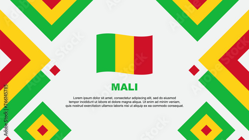 Mali Flag Abstract Background Design Template. Mali Independence Day Banner Wallpaper Vector Illustration. Mali Template