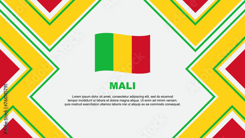 Mali Flag Abstract Background Design Template. Mali Independence Day Banner Wallpaper Vector Illustration. Mali Vector