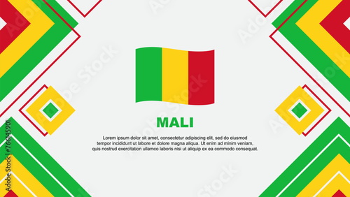 Mali Flag Abstract Background Design Template. Mali Independence Day Banner Wallpaper Vector Illustration. Mali Background