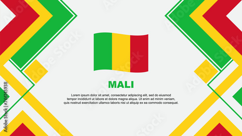 Mali Flag Abstract Background Design Template. Mali Independence Day Banner Wallpaper Vector Illustration. Mali Banner