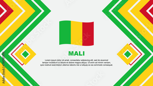 Mali Flag Abstract Background Design Template. Mali Independence Day Banner Wallpaper Vector Illustration. Mali Design
