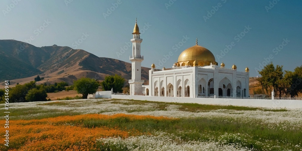 Mosque with Gold Dome