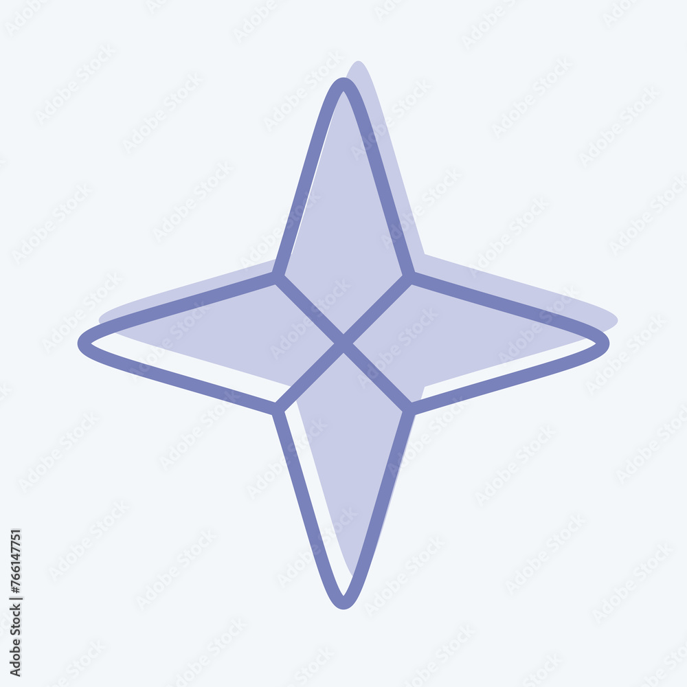Icon Four Point Stars. related to Stars symbol. two tone style. simple design editable. simple illustration. simple vector icons Icon Four Point Stars. related to Stars symbol. two tone style. simple design editable. simple illustration. simple vector icons