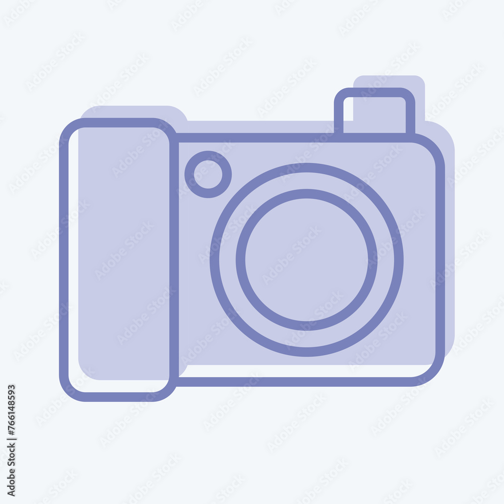 Icon Digital Camera. related to Photography symbol. two tone style. simple design editable. simple illustration Icon Digital Camera. related to Photography symbol. two tone style. simple design editable. simple illustration