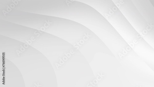 4K White grey curve waves flowing abstract motion background. Seamless looping photo