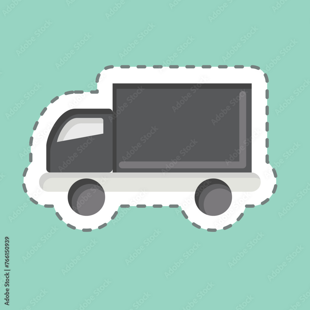 Sticker line cut Delivery. related to Online Store symbol. simple illustration. shop Sticker line cut Delivery. related to Online Store symbol. simple illustration. shop