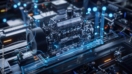 A precision-engineered engine control module (ECM), with advanced programming and real-time monitoring, optimizing fuel delivery and ignition timing for maximum efficiency and power output photo