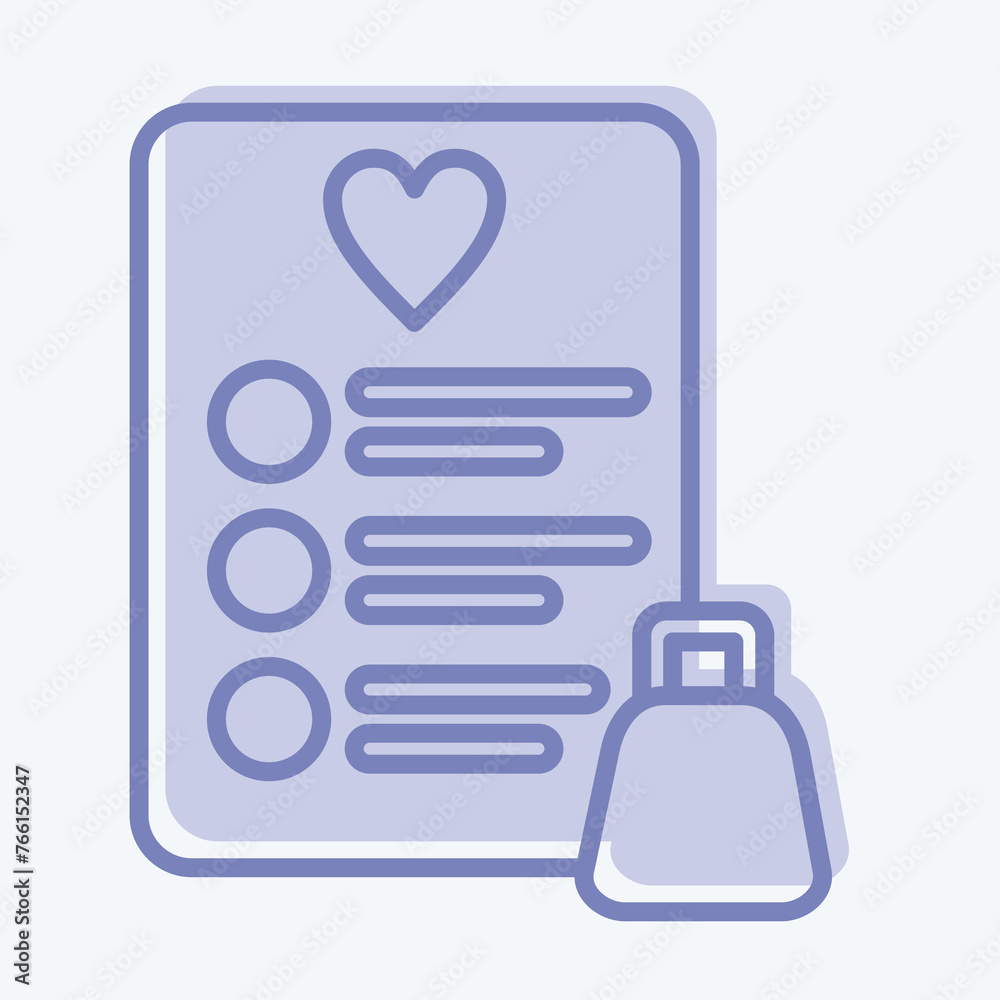 Icon Wishlist. related to Black Friday symbol. shopping. simple illustration Icon Wishlist. related to Black Friday symbol. shopping. simple illustration