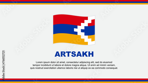 Artsakh Flag Abstract Background Design Template. Artsakh Independence Day Banner Social Media Vector Illustration. Artsakh Design
