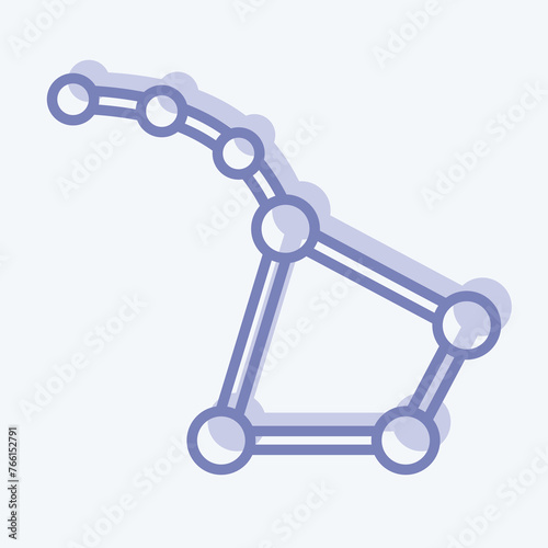 Icon Big Dipper. related to Space symbol. two tone style. simple design editable. simple illustration