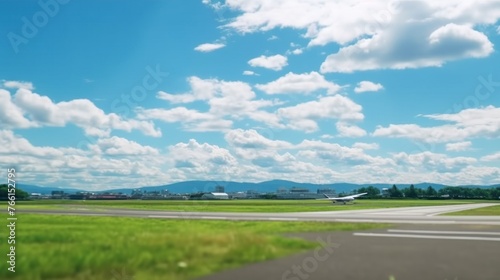 Beautiful summer sky over the city in Osaka prefecture