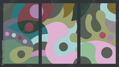 colorful abstract art for wall decoration
