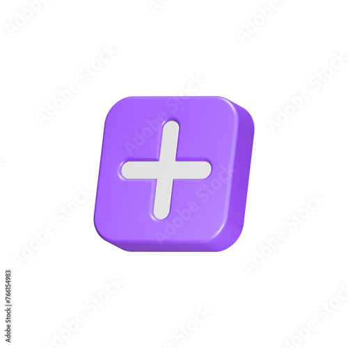 Plus cross medical add icon 3d symbol