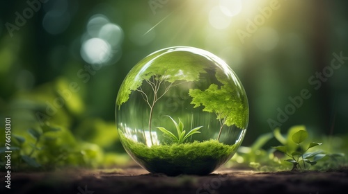 Environmental friendly concept  ESG  green energy  sustainable.