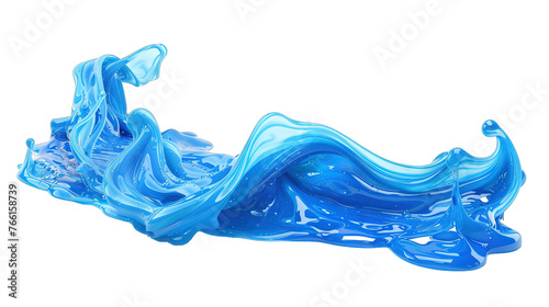 Opaque creamy blue liquid