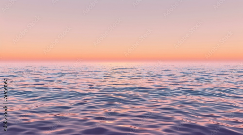 A large expanse of water under a clear sky, creating a serene and peaceful scene