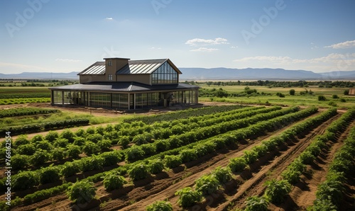 Farm House Standing Tall in Vast Field